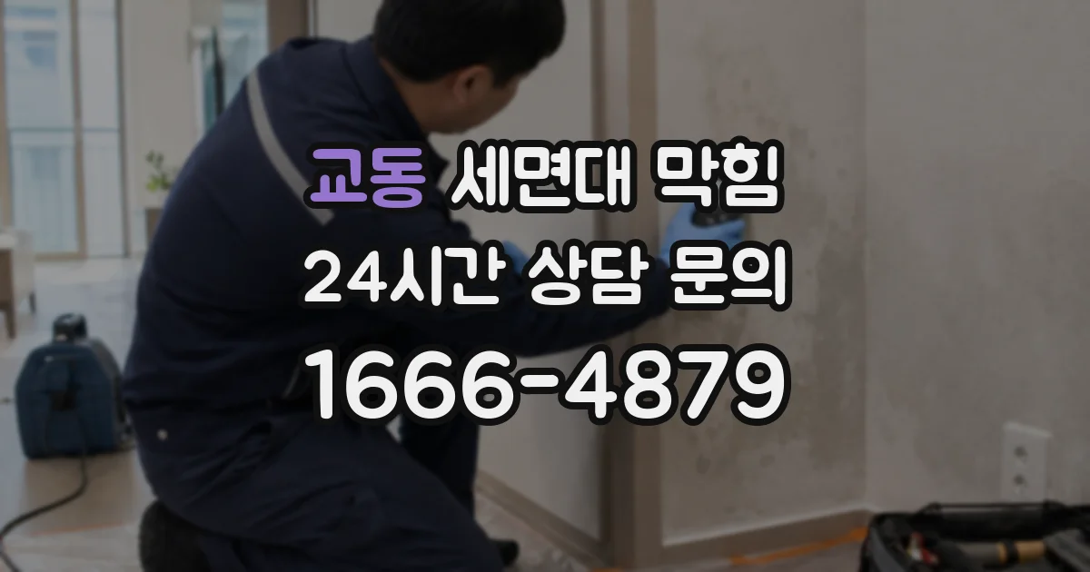 교동 세면대 막힘