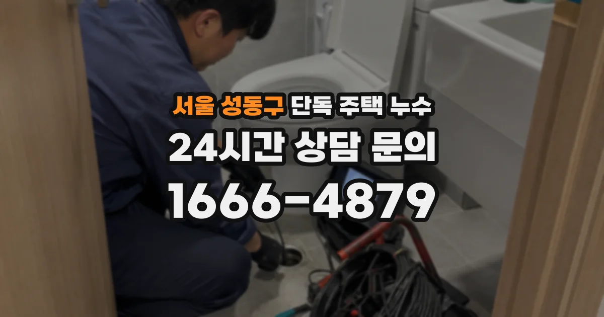 서울 성동구 단독 주택 누수