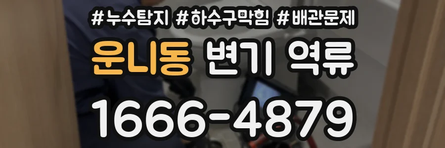 운니동 변기 역류