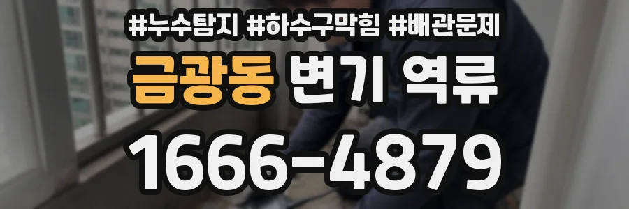 금광동 변기 역류
