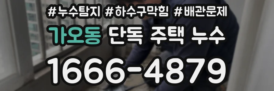 가오동 단독 주택 누수