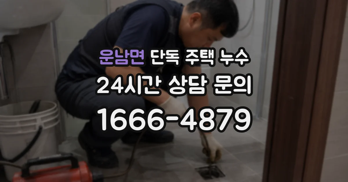 운남면 단독 주택 누수