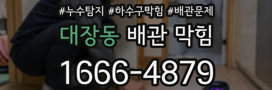 대장동 배관 막힘