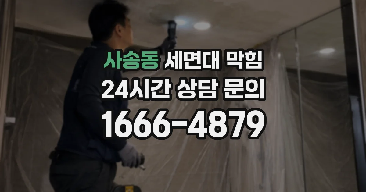 사송동 세면대 막힘