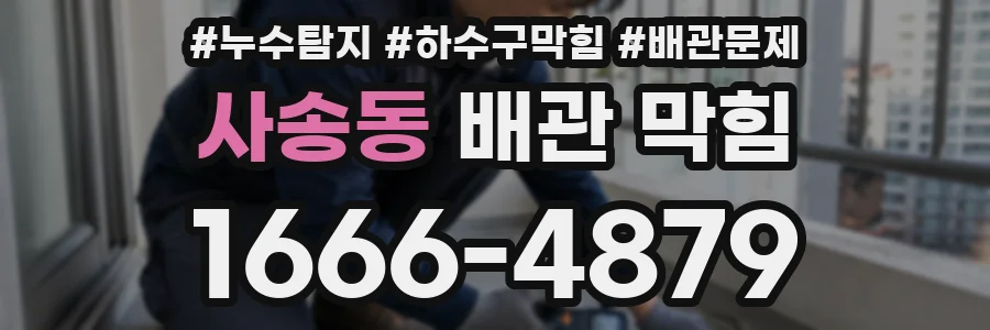 사송동 배관 막힘