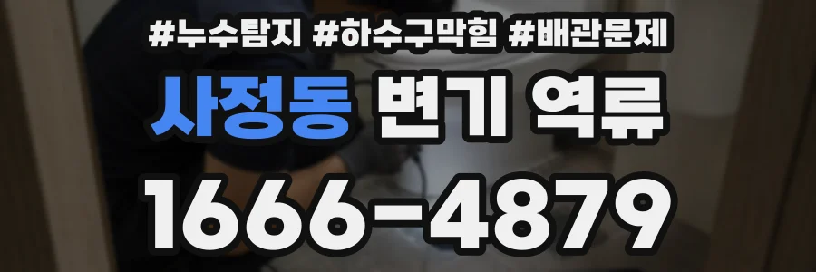 사정동 변기 역류