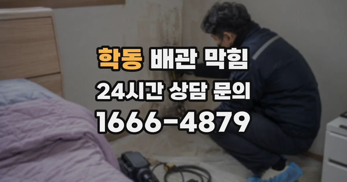 학동 배관 막힘