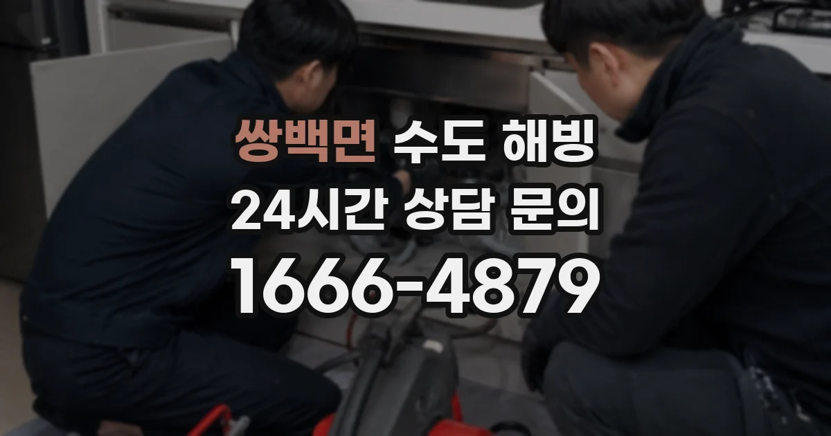 쌍백면 수도 해빙
