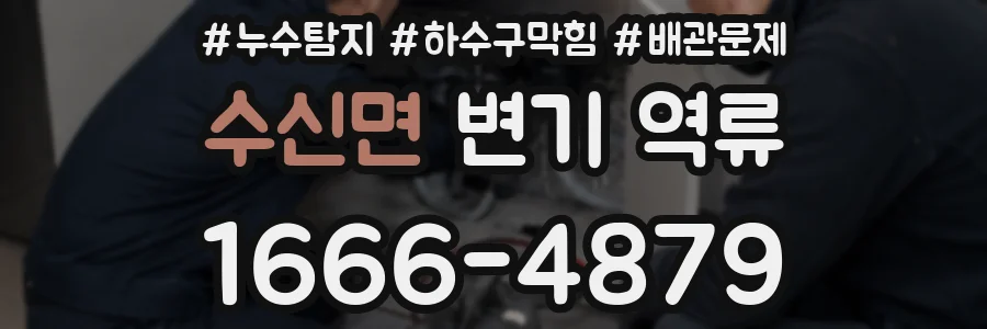 수신면 변기 역류
