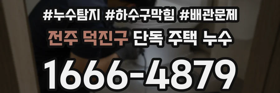 전주 덕진구 단독 주택 누수