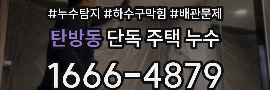 탄방동 단독 주택 누수