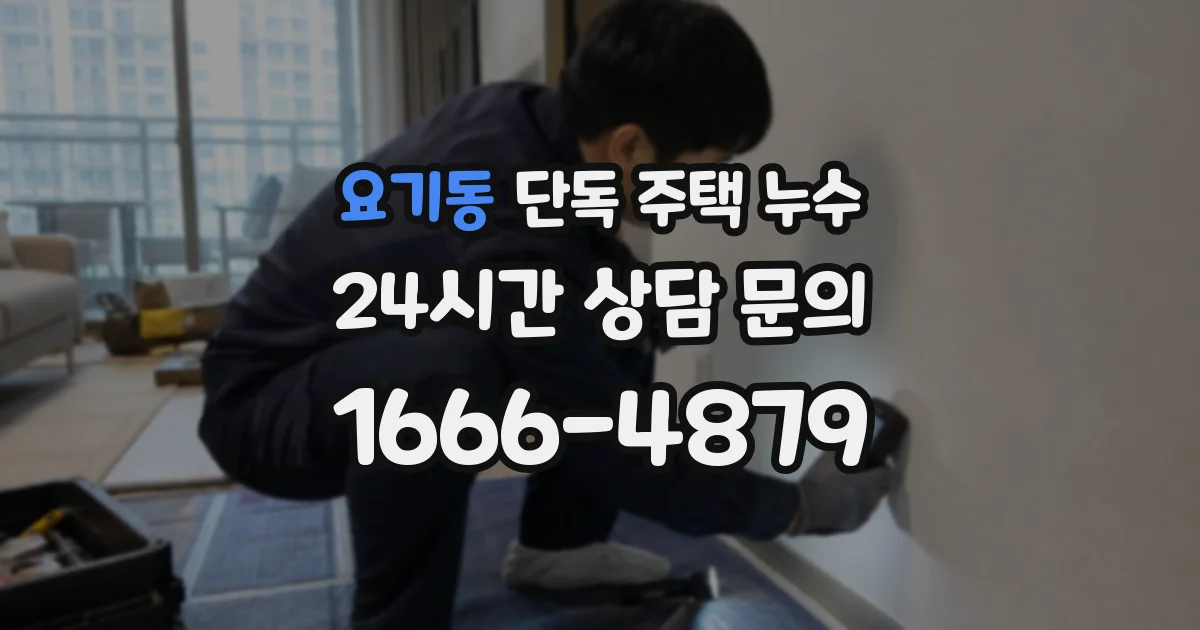요기동 단독 주택 누수