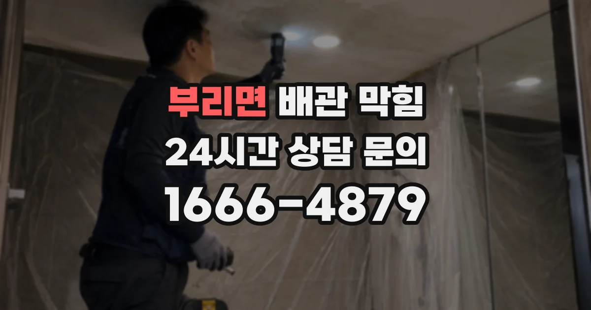 부리면 배관 막힘