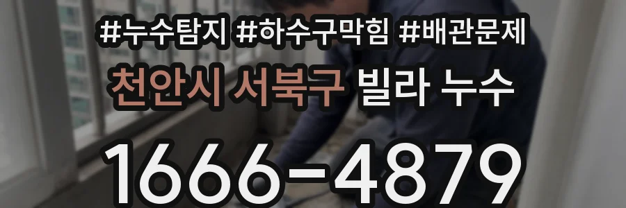 천안시 서북구 빌라 누수