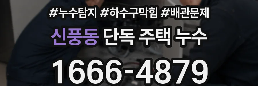 신풍동 단독 주택 누수