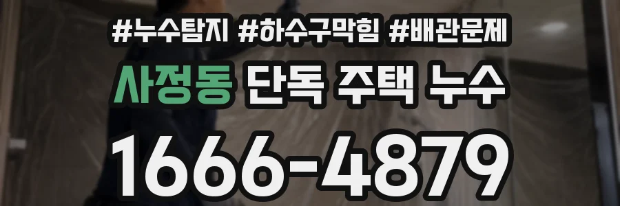 사정동 단독 주택 누수