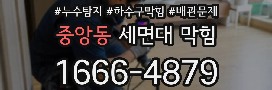 중앙동 세면대 막힘