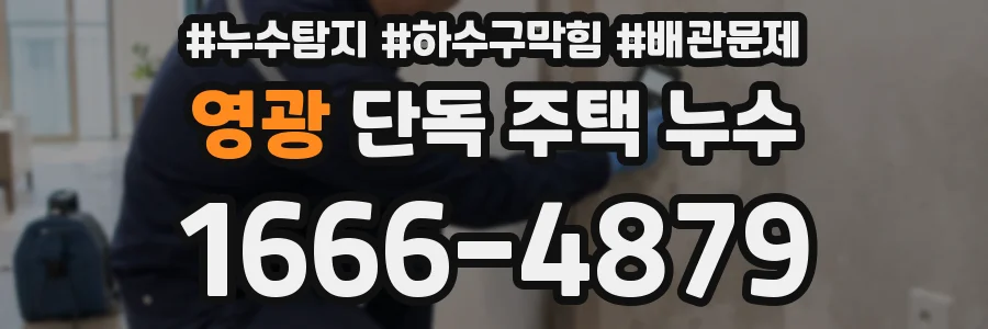 영광 단독 주택 누수