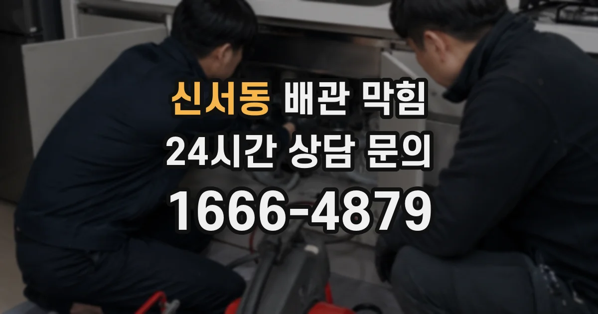 신서동 배관 막힘