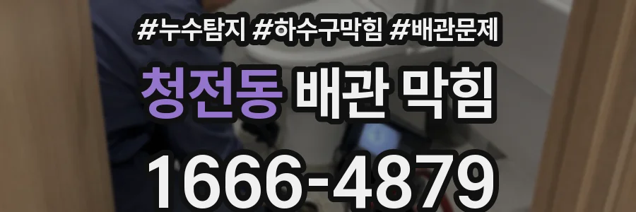 청전동 배관 막힘