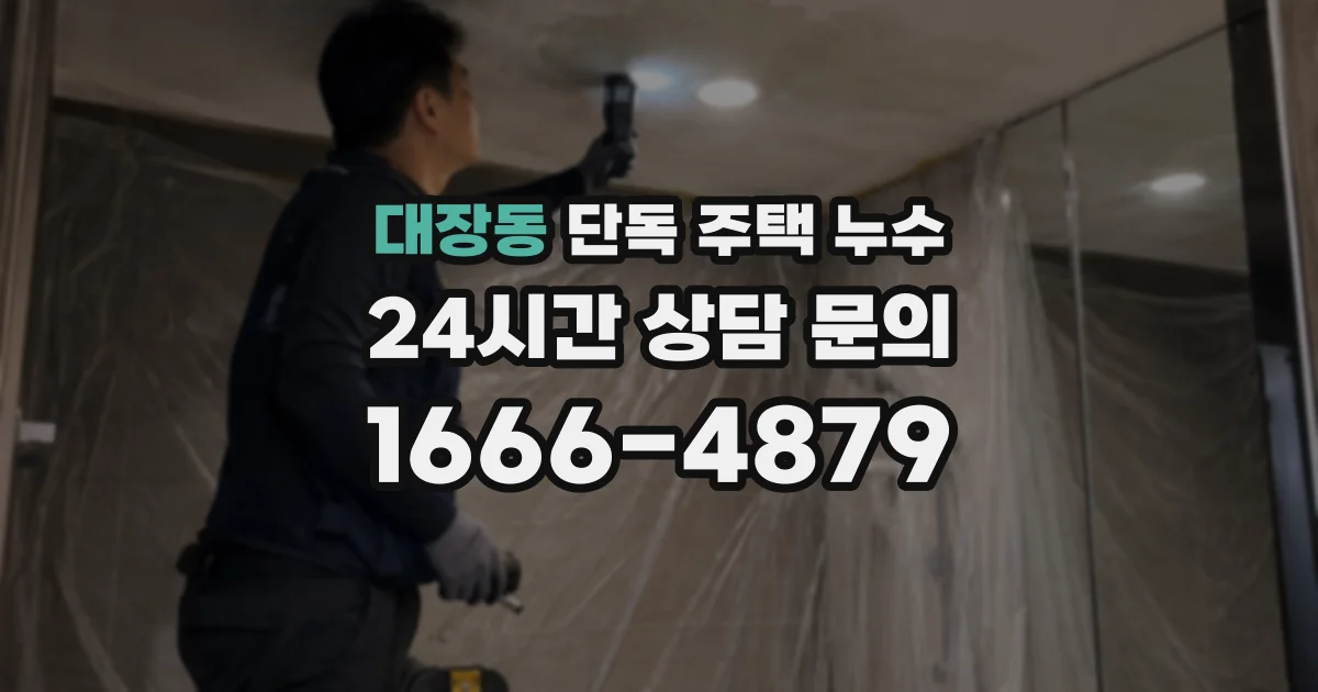 대장동 단독 주택 누수