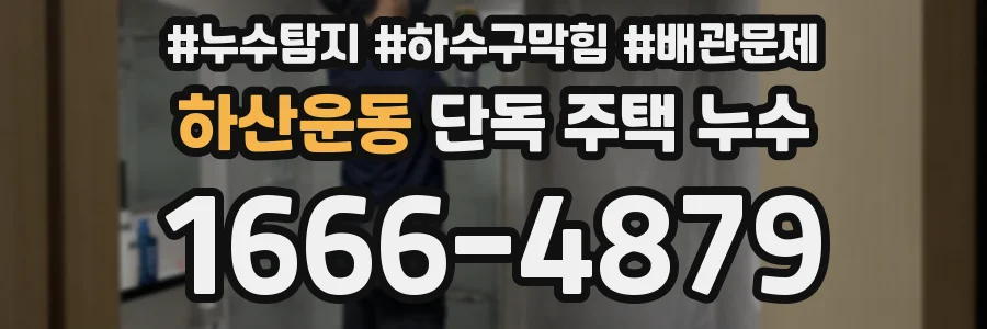 하산운동 단독 주택 누수