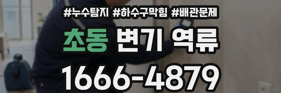 초동 변기 역류