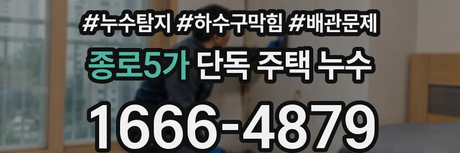 종로5가 단독 주택 누수