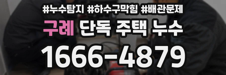 구례 단독 주택 누수