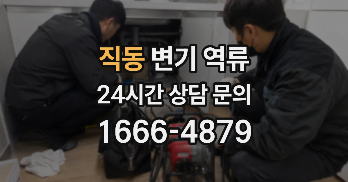 직동 변기 역류