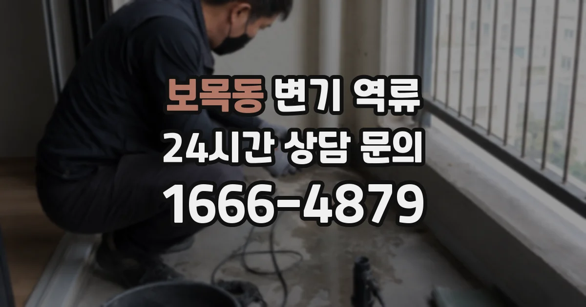보목동 변기 역류