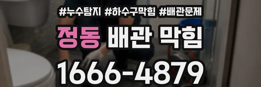 정동 배관 막힘