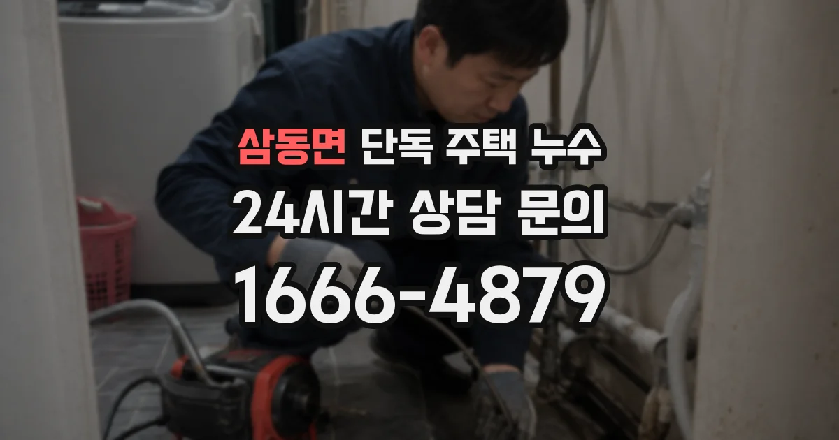 삼동면 단독 주택 누수