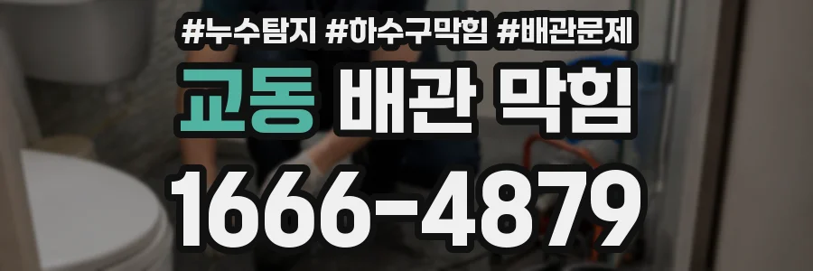 교동 배관 막힘
