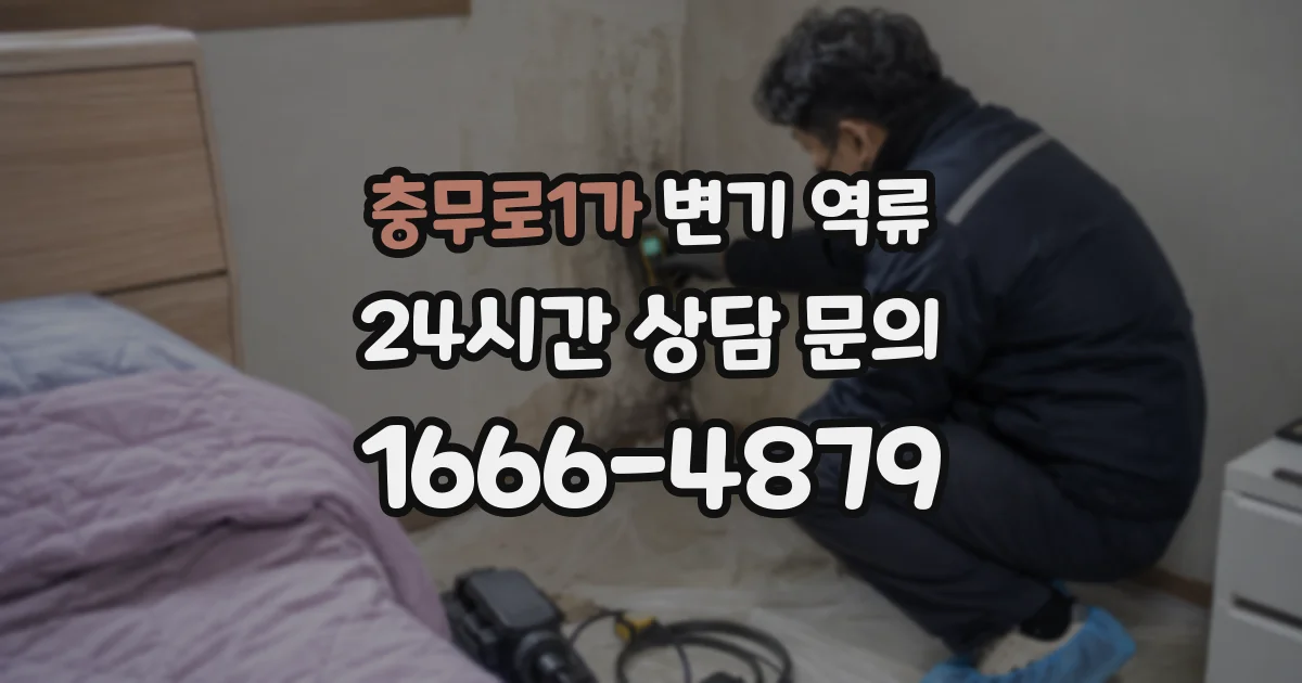 충무로1가 변기 역류