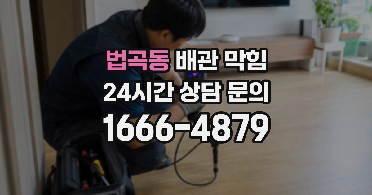 법곡동 배관 막힘