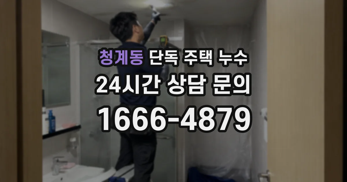 청계동 단독 주택 누수