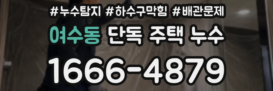 여수동 단독 주택 누수