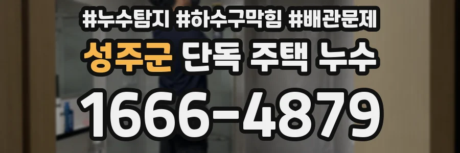 성주군 단독 주택 누수
