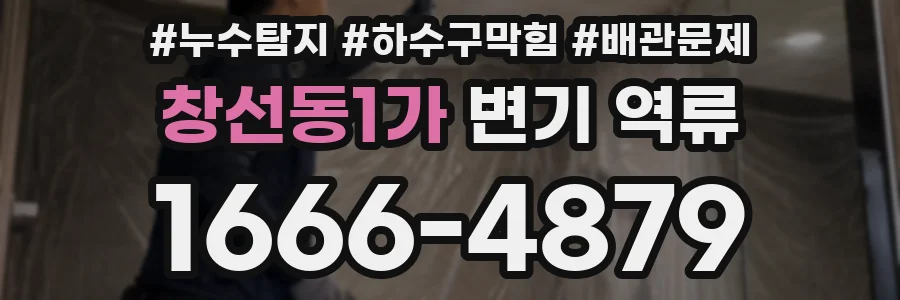 창선동1가 변기 역류