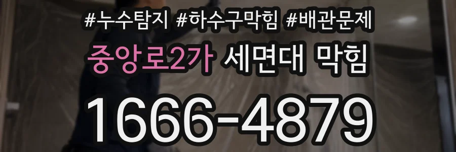 중앙로2가 세면대 막힘