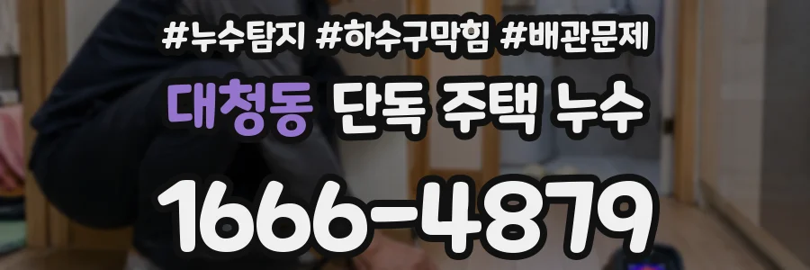 대청동 단독 주택 누수