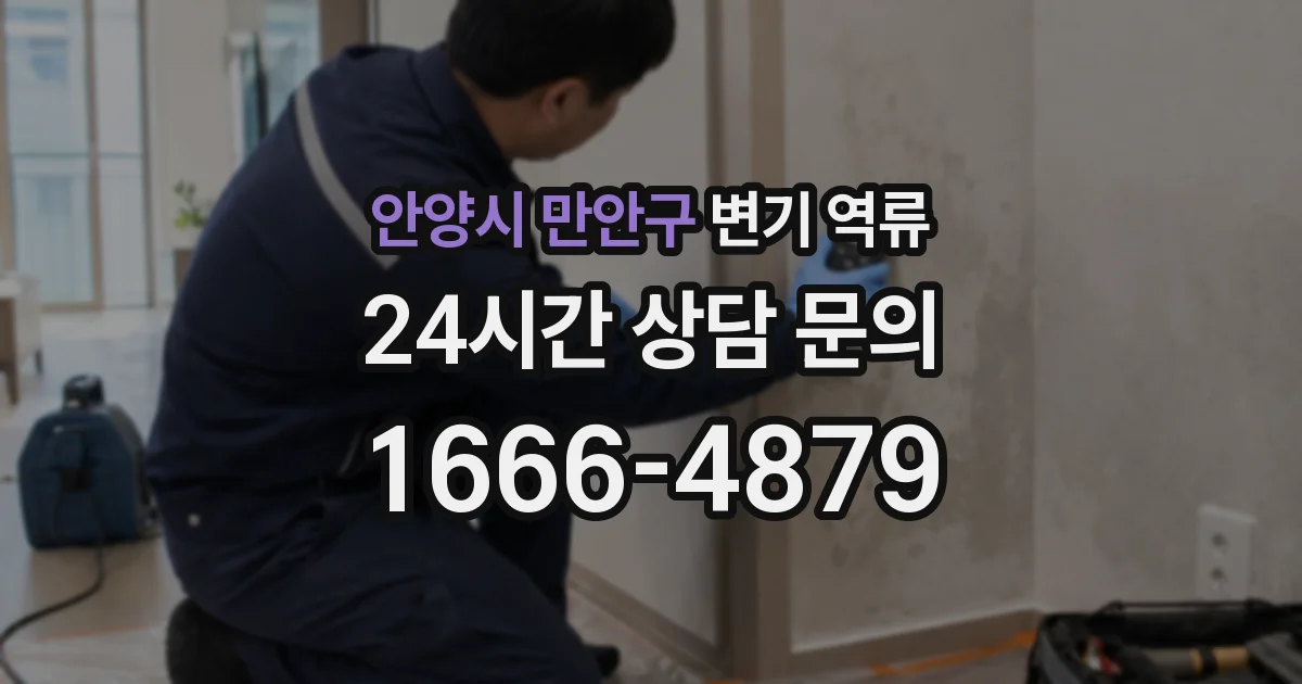 안양시 만안구 변기 역류
