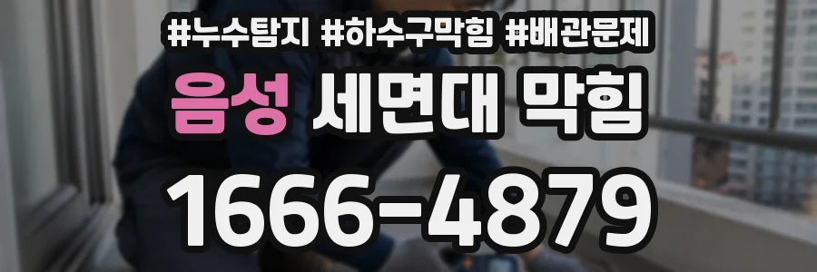 음성 세면대 막힘
