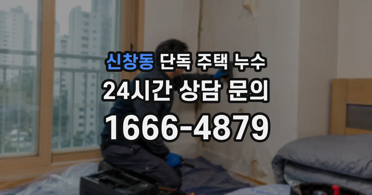 신창동 단독 주택 누수