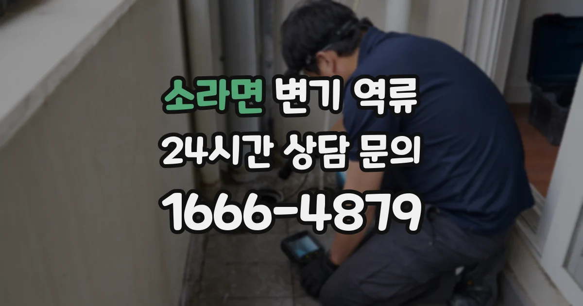 소라면 변기 역류