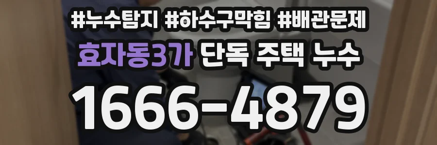 효자동3가 단독 주택 누수