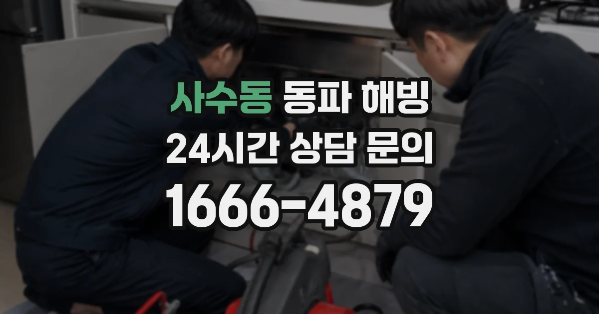 사수동 동파 해빙