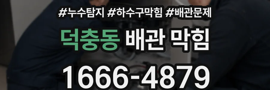 덕충동 배관 막힘
