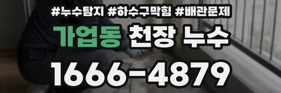 가업동 천장 누수